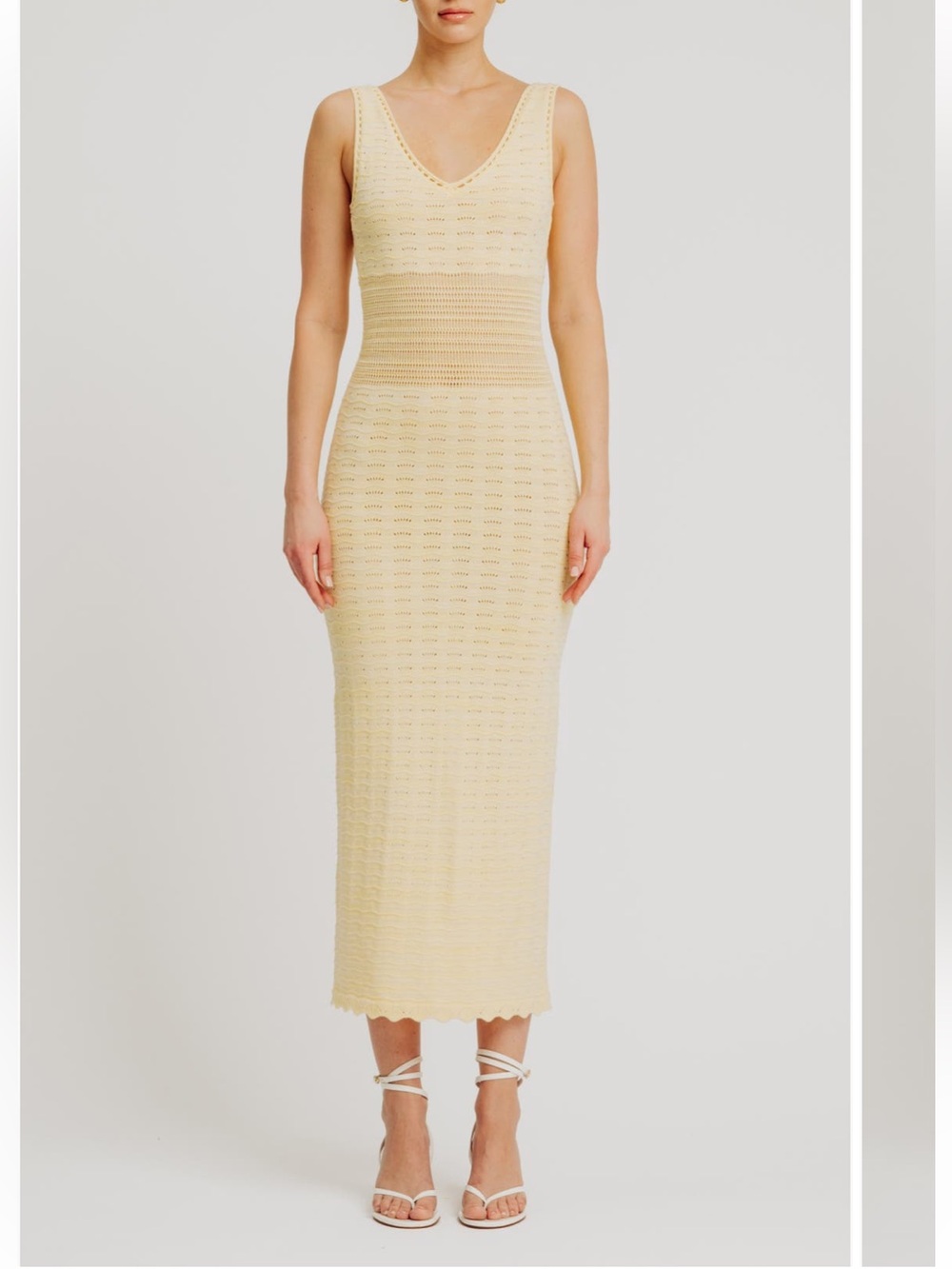 Torn by Ronny Kobo Size L NWT Sleeveless V-Neck Knit Mindy Dress